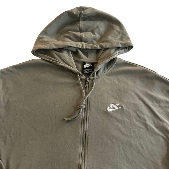 Nike Crop Hoodie | Army Green, Olive, Loose Relaxed Fit, Full Zip, XL NWOT $79 - Picture 8 of 11